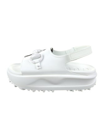 Gucci Rubber Slingback Sandals