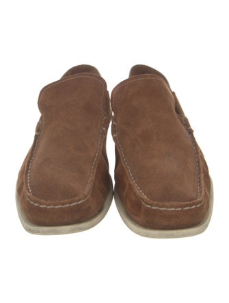 Gucci Web Accent Suede Loafers