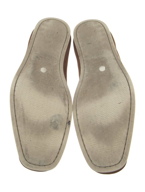 Gucci Web Accent Suede Loafers