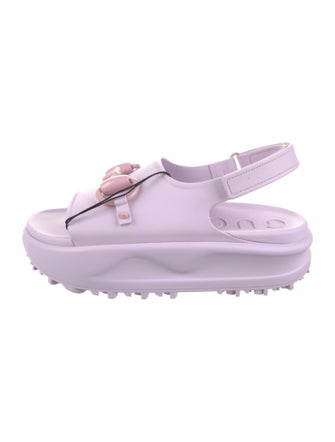 Gucci Rubber Slingback Sandals