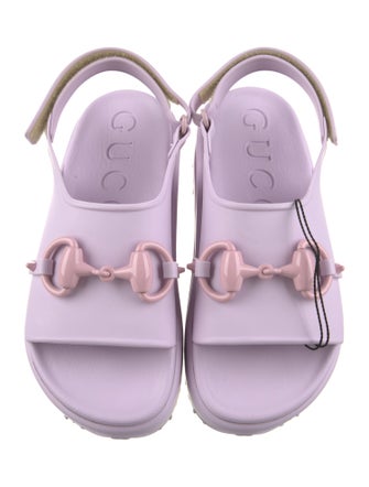 Gucci Rubber Slingback Sandals