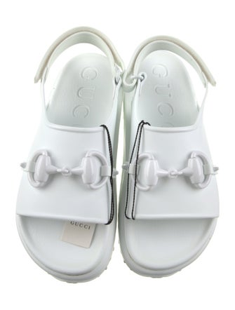 Gucci Rubber Slingback Sandals