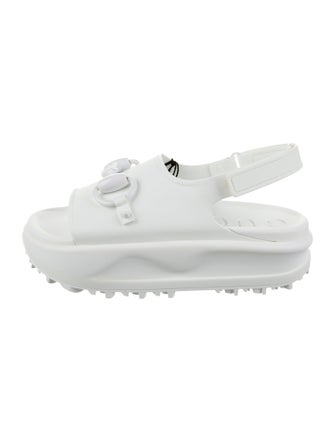 Gucci Rubber Slingback Sandals