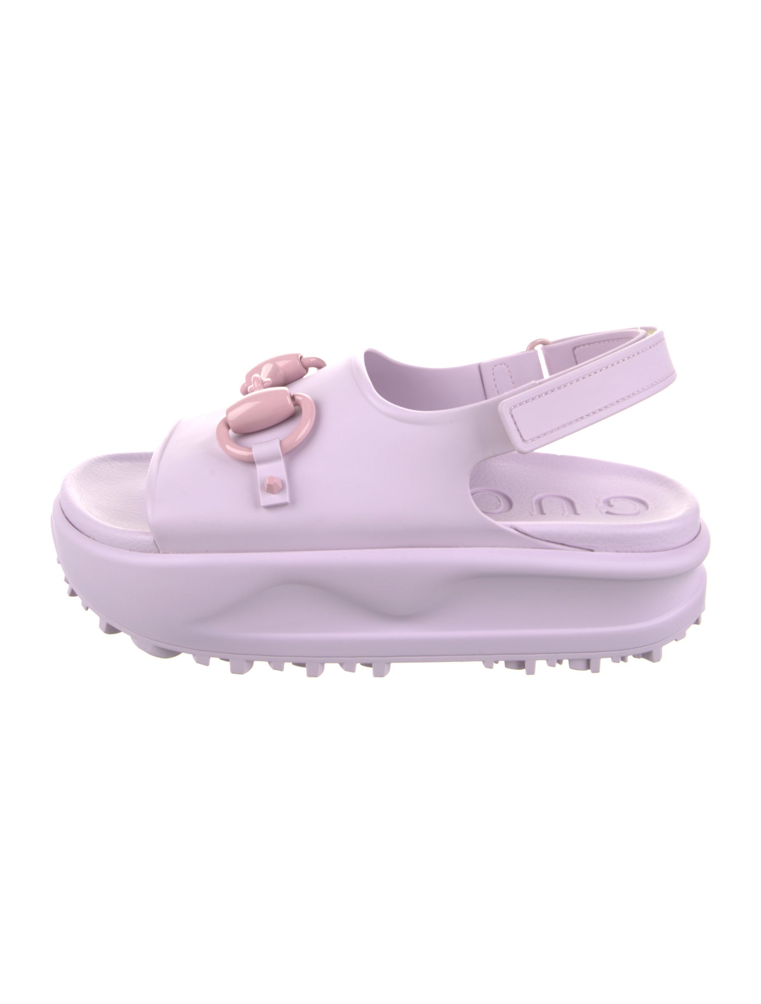 Gucci Rubber Slingback Sandals