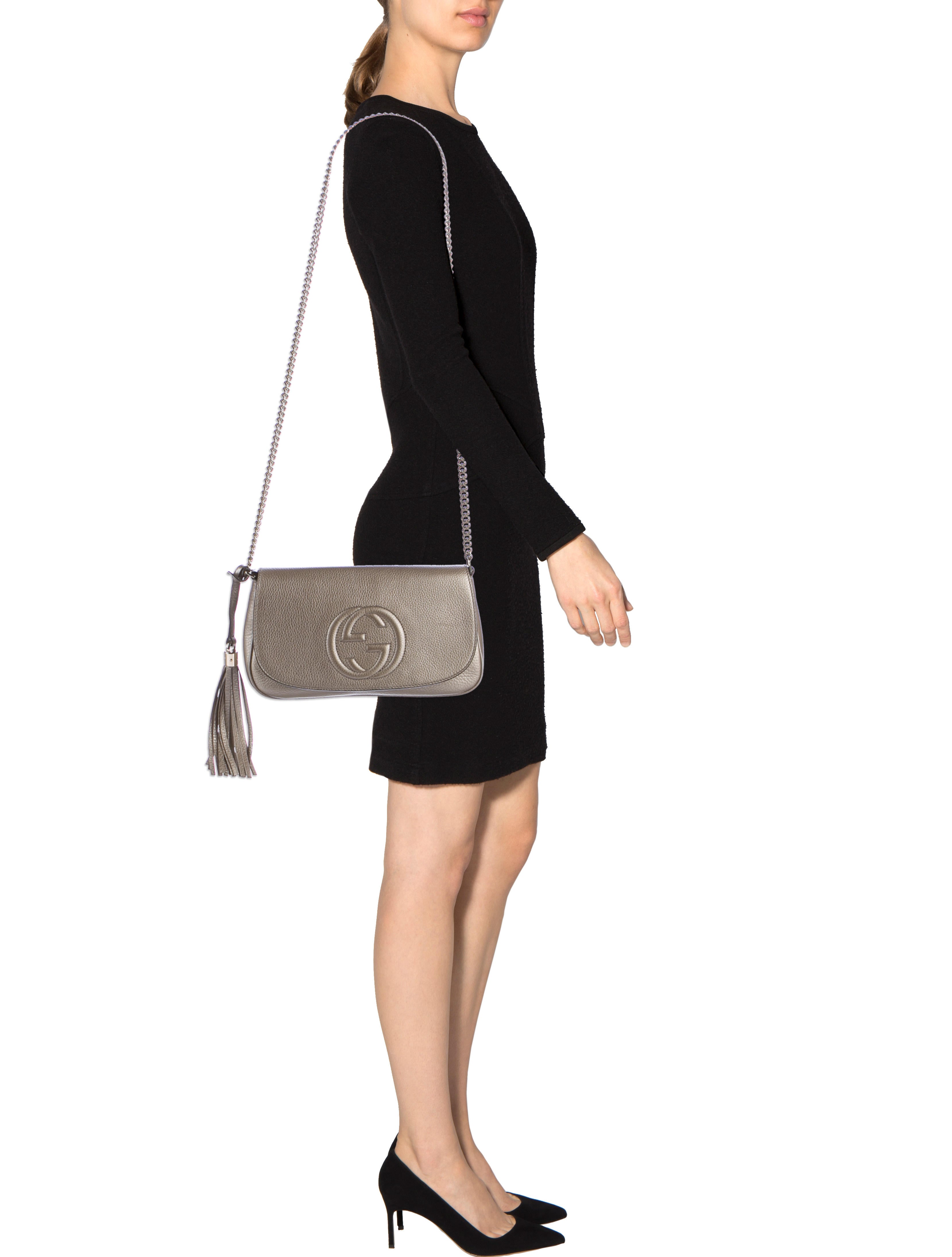 Gucci Soho Chain Crossbody Bag Gold Crossbody Bags, Handbags