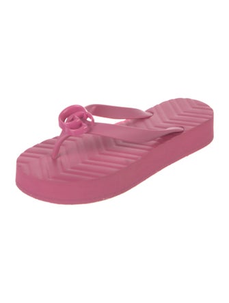 Gucci Double G Logo Rubber Flip Flops