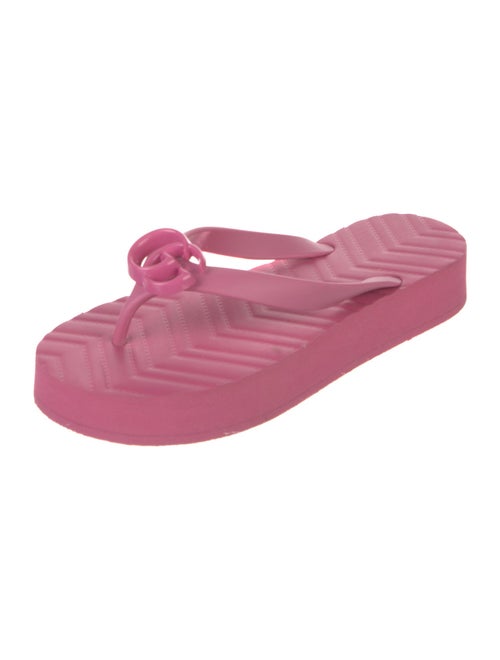 Gucci Double G Logo Rubber Flip Flops