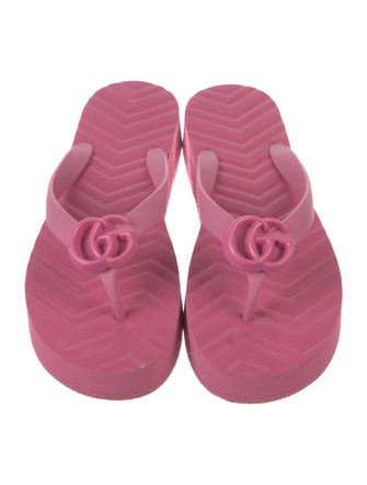 Gucci Double G Logo Rubber Flip Flops