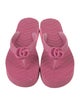 Gucci Double G Logo Rubber Flip Flops
