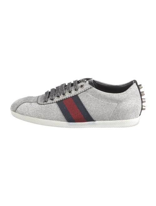 Gucci Sylvie Web Accent Glitter Sneakers