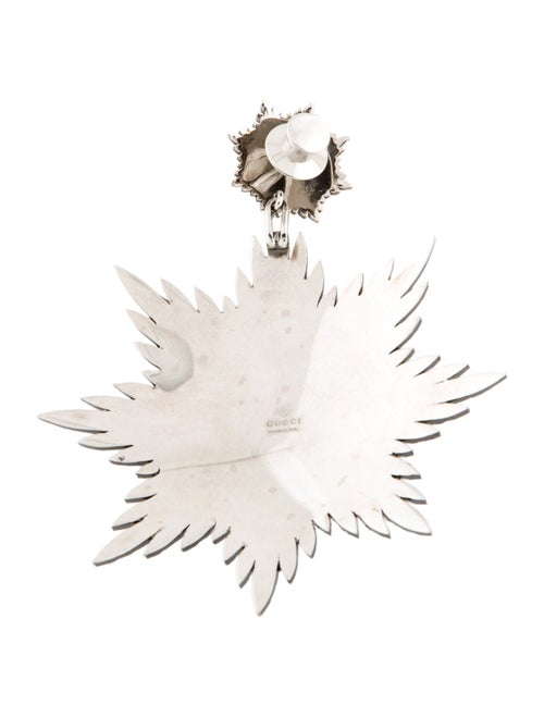 Gucci Enamel Interlocking G Cross Brooch