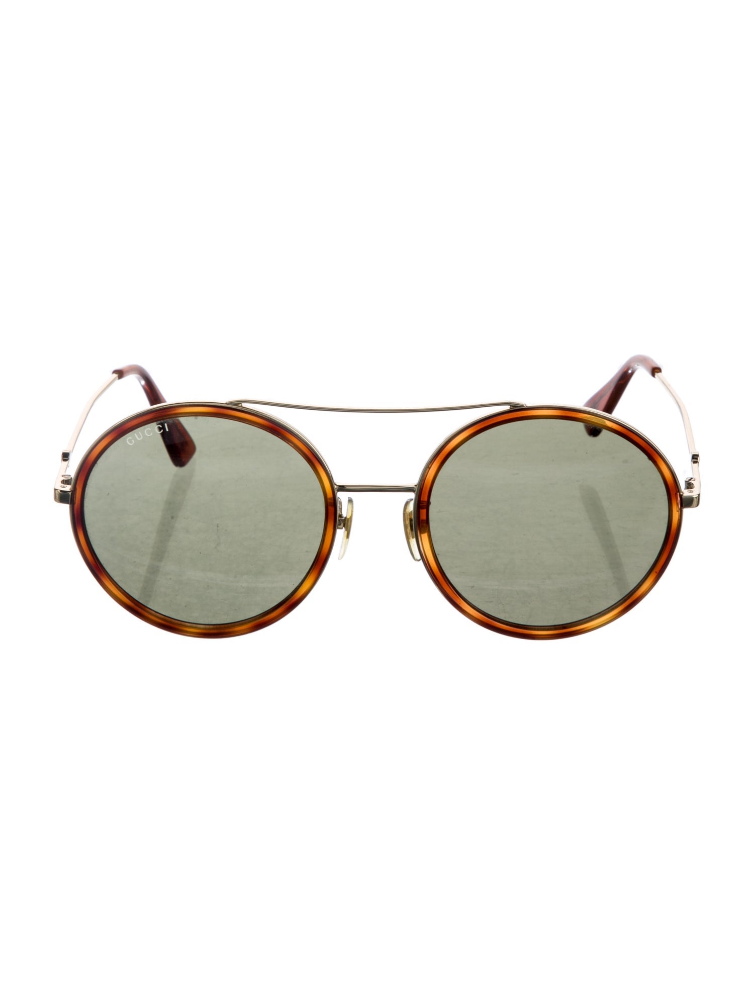 Gucci Interlocking G Logo Round Sunglasses