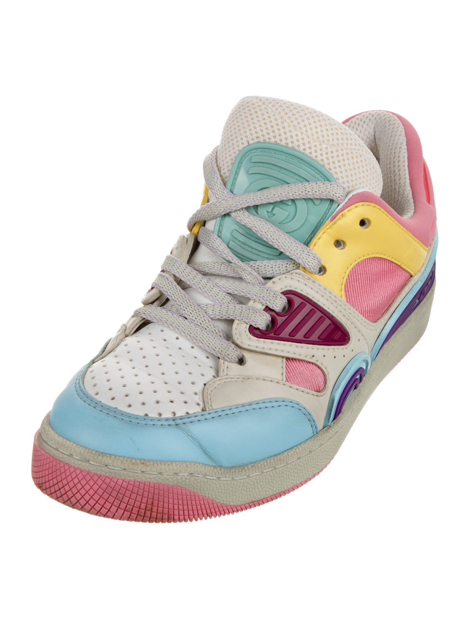 Gucci Leather Printed Athletic Sneakers