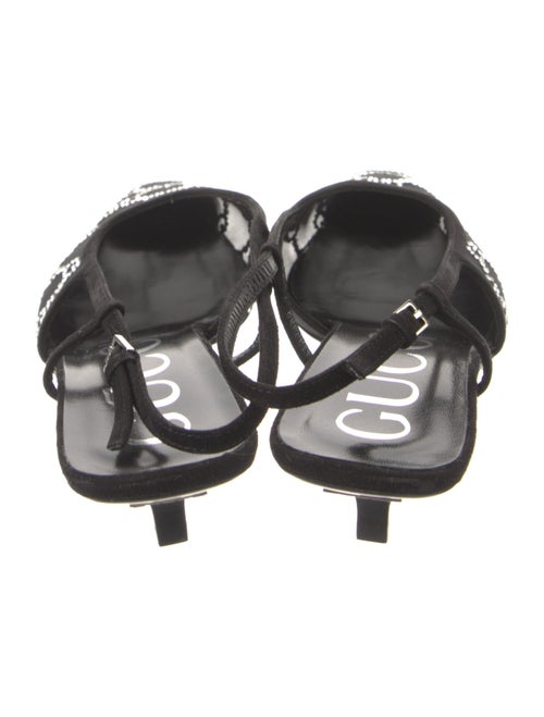 Gucci Mesh Crystal Embellishments Mules