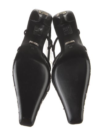 Gucci Mesh Crystal Embellishments Mules