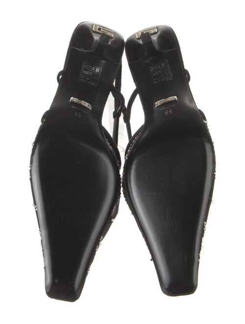 Gucci Mesh Crystal Embellishments Mules