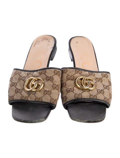 Gucci Canvas Printed Slides