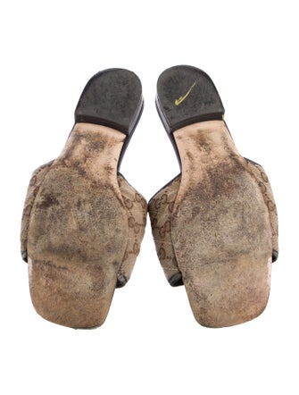 Gucci Canvas Printed Slides