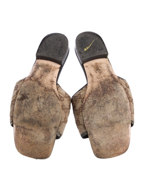 Gucci Canvas Printed Slides