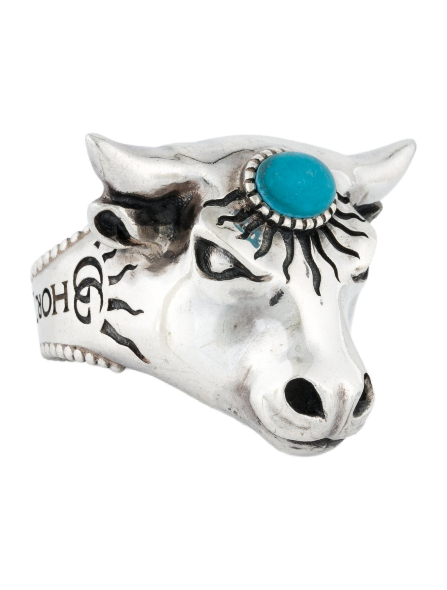 Gucci Resin Forest Bull's Head Ring