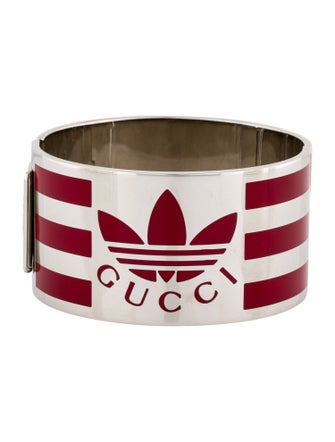 Gucci x Adidas Enamel Hinged Bangle Bracelet