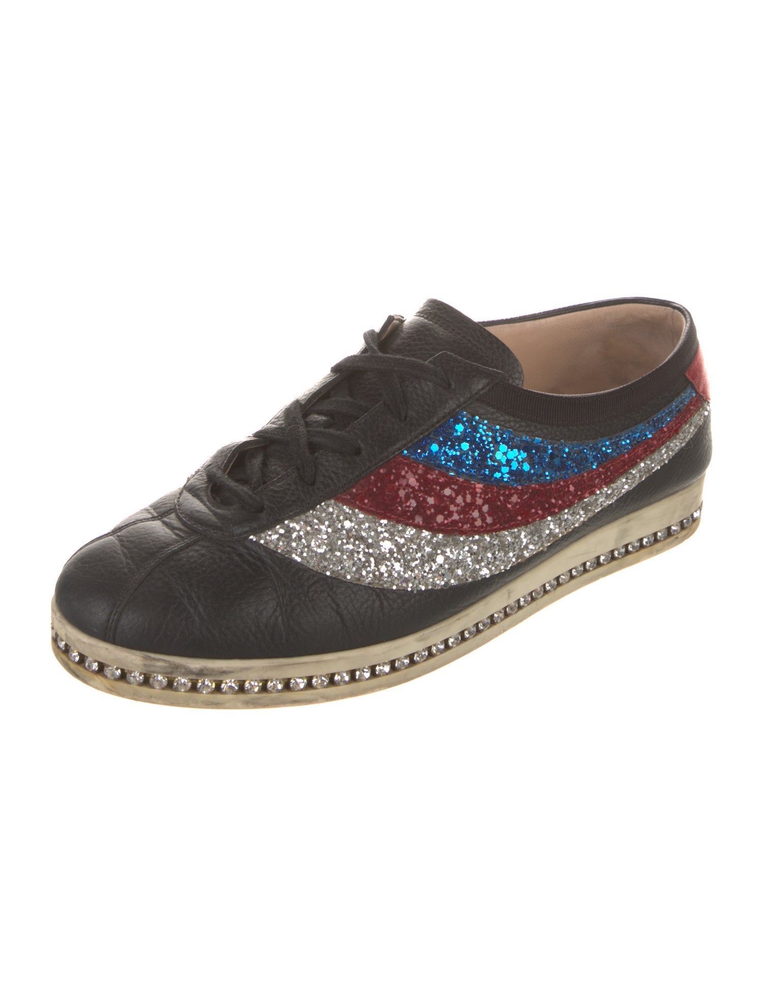 Gucci Leather Striped Sneakers