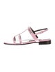 Gucci Horsebit Accent Patent Leather T-Strap Sandals
