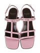 Gucci Horsebit Accent Patent Leather T-Strap Sandals