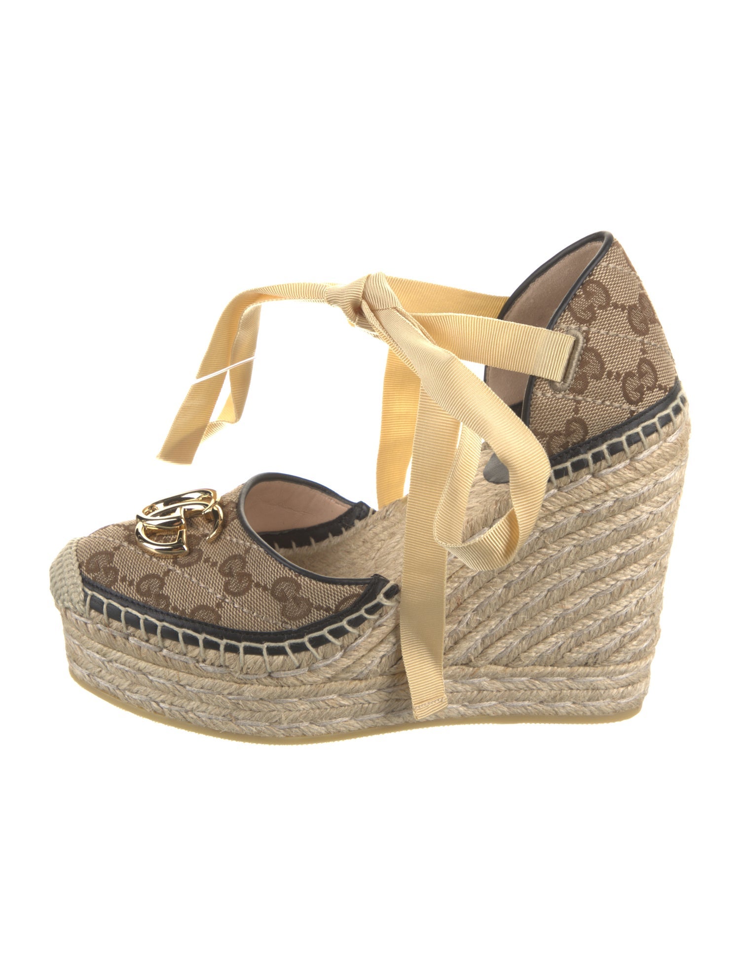Gucci GG Canvas Canvas D'Orsay EspadrillePumps