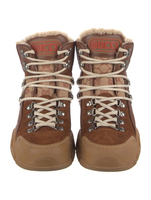 Gucci GG Canvas Suede Hiking Boots