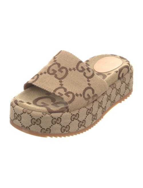 Gucci Canvas Printed Slides