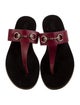 Gucci Horsebit Accent Leather T-Strap Sandals