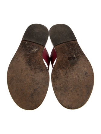 Gucci Horsebit Accent Leather T-Strap Sandals