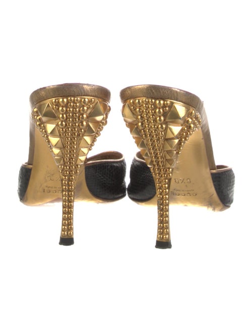 Gucci Snakeskin Animal Print Slides