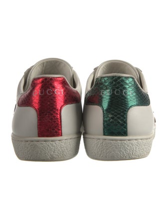 Gucci Web Accent Leather Sneakers