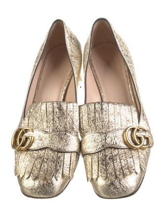 Gucci Double G Logo Leather Pumps