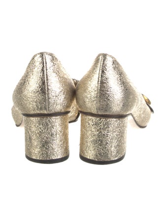 Gucci Double G Logo Leather Pumps