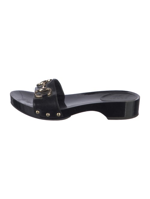 Gucci Horsebit Accent Patent Leather Slides