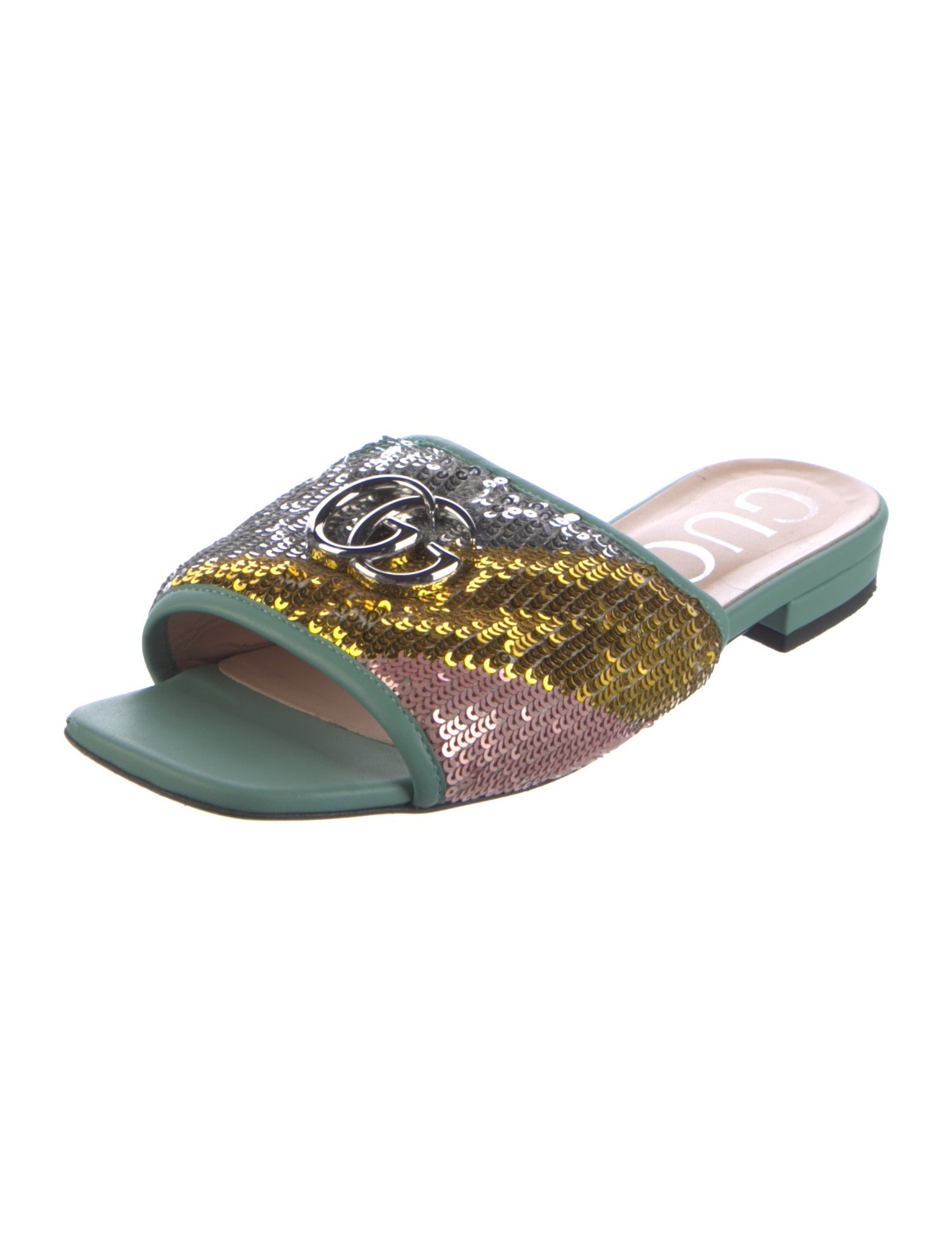 Gucci Sequins Printed Slides