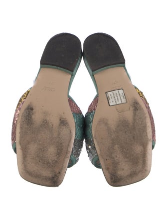 Gucci Sequins Printed Slides