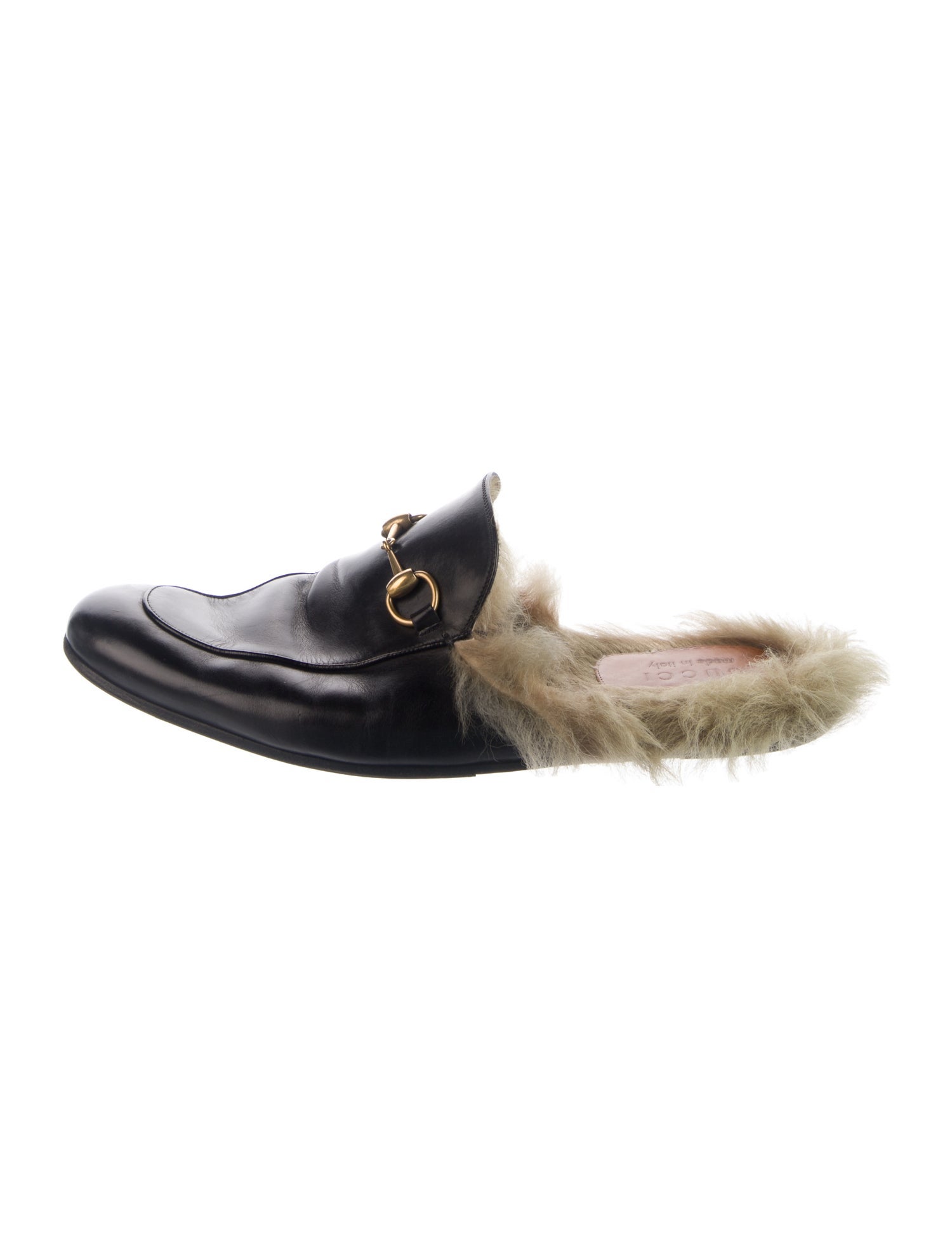 Gucci Horsebit Accent Leather Slippers