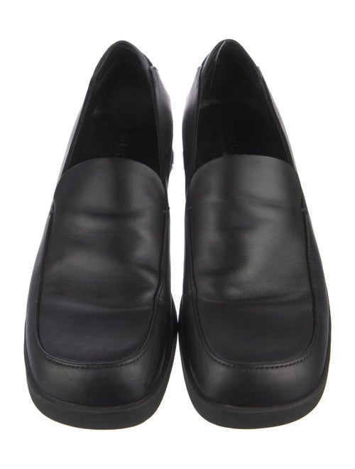 Gucci Web Accent Leather Loafers