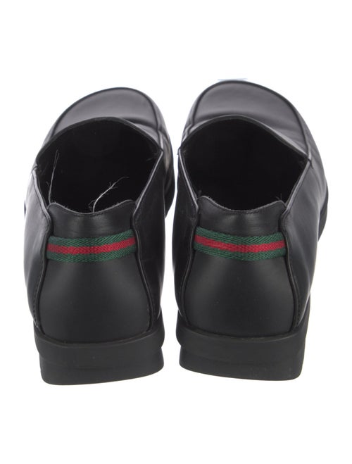 Gucci Web Accent Leather Loafers