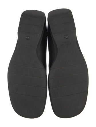 Gucci Web Accent Leather Loafers