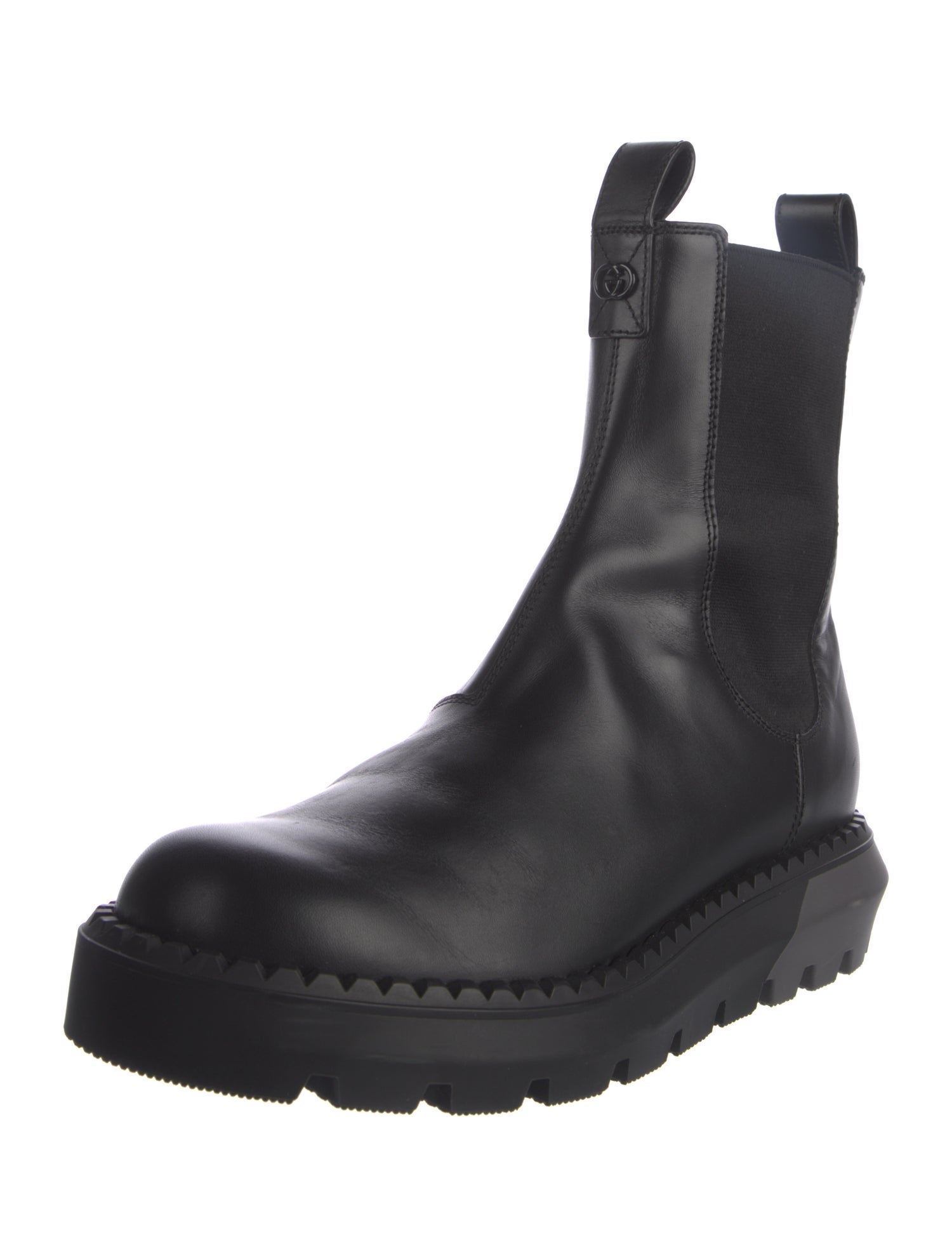 Gucci Interlocking G Logo Leather Chelsea Boots