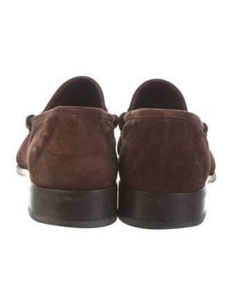 Gucci Horsebit Accent Suede Loafers