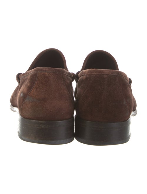 Gucci Horsebit Accent Suede Loafers