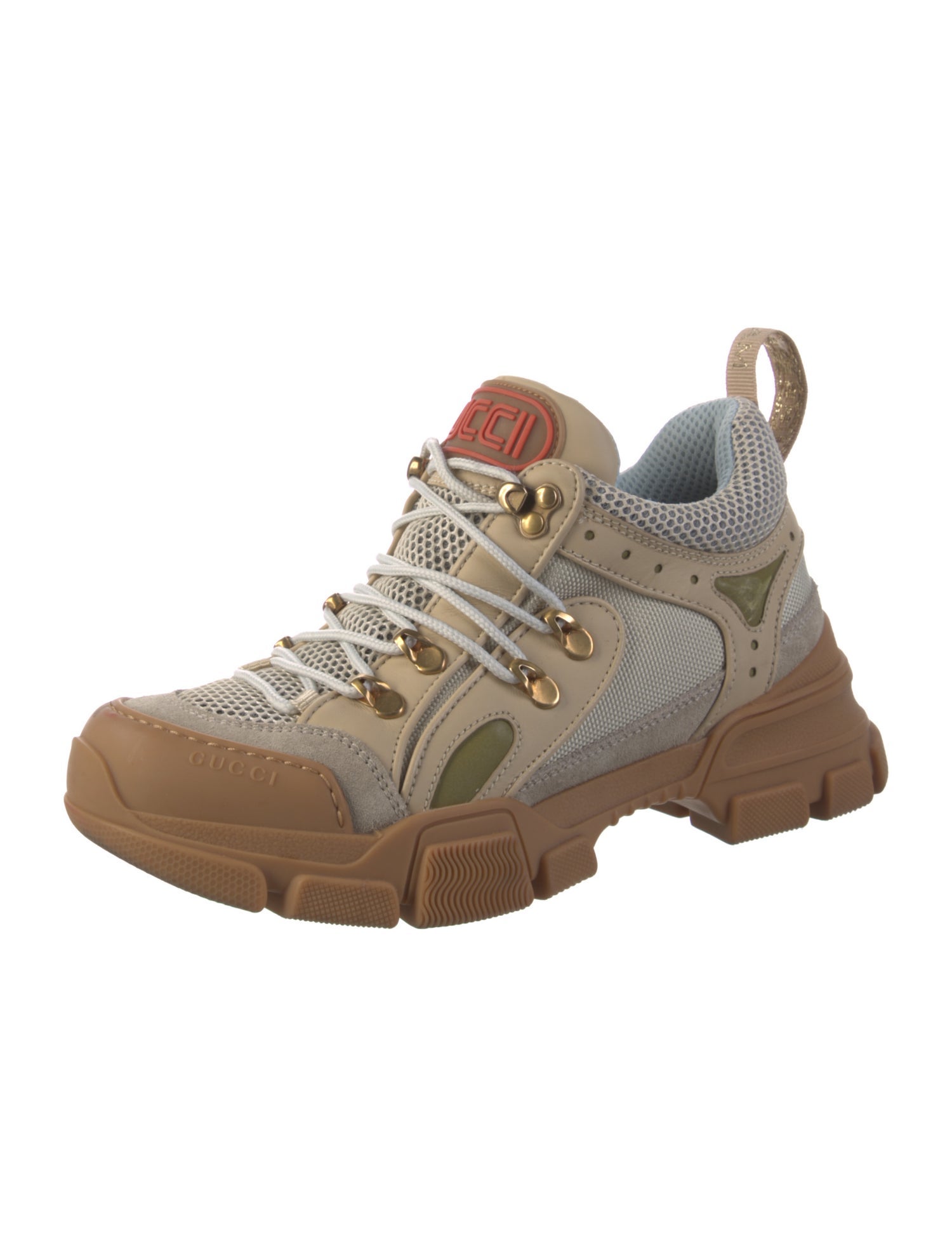 Gucci Mesh Colorblock Pattern Chunky Sneakers