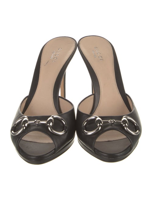 Gucci Horsebit Accent Leather Mules