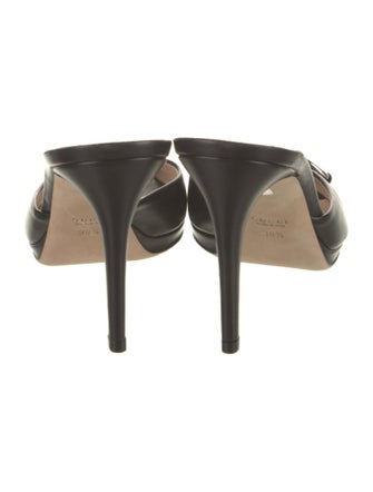 Gucci Horsebit Accent Leather Mules